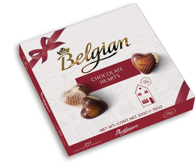 Belgische Pralinen - Herz-Geschenkbox 200 Gramm