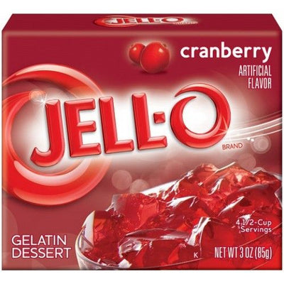 Jell-O - Gélatine aux canneberges 85 grammes