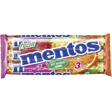 Mentos - Obst 3er-Pack 112,5 Gramm