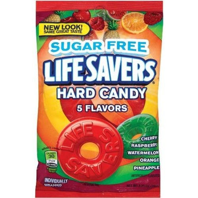 Bonbons durs Lifesavers, 5 saveurs, sans sucre, 78 grammes