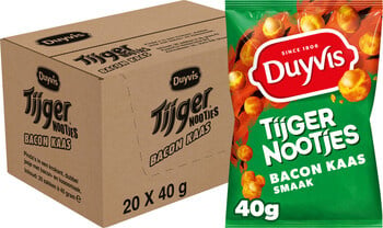Duyvis Tijgernootjes Bacon Kaas 40 Gram 20 Zakjes