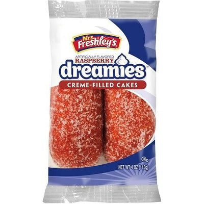 Gâteaux à la crème Mrs Freshleys Raspberry Dreamies, paquet de 2, 113 grammes
