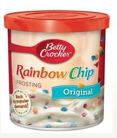 Glaçage aux pépites de chocolat Betty Crocker Rainbox 453 grammes