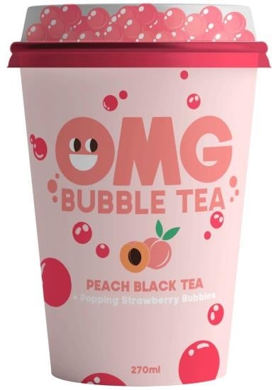 OMG Bubble Tea – Pfirsich-Schwarztee 270 ml