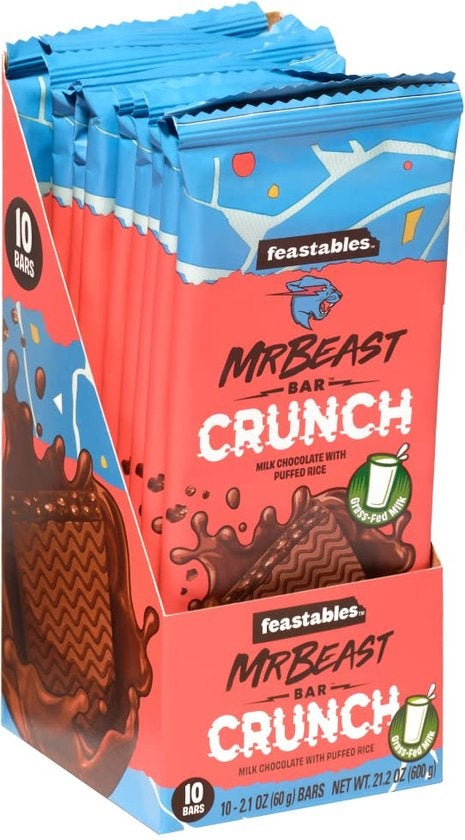 Mr Beast - Feastables Crunch Bar 60 Gram 10 Pièces