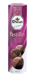 Droste Chocolade Pastilles Koker Melk/Puur 85 Gram