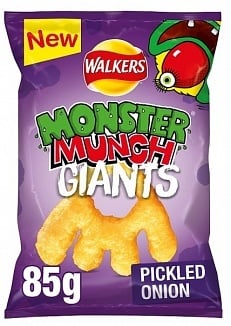 Walkers - Monster Munch Giants Oignons marinés 85 grammes ***29-06-2024***
