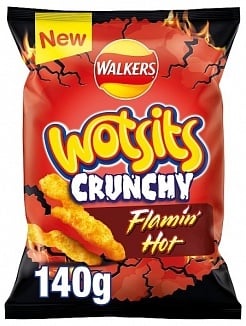 Walkers - Wotsits Crunchy Flamin Hot 140 Gramm