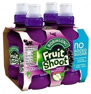 Robinsons - Fruit Shoot Pomme &amp; Cassis, Pack de 4 (4 x 200 ml)