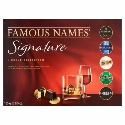 Famous Names – Exklusive Schokoladenlikör-Kollektion, 185 Gramm