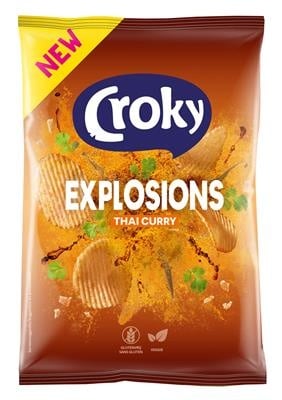 Croky - Chips Explosions Thai Curry 40 Gram 20 Stück