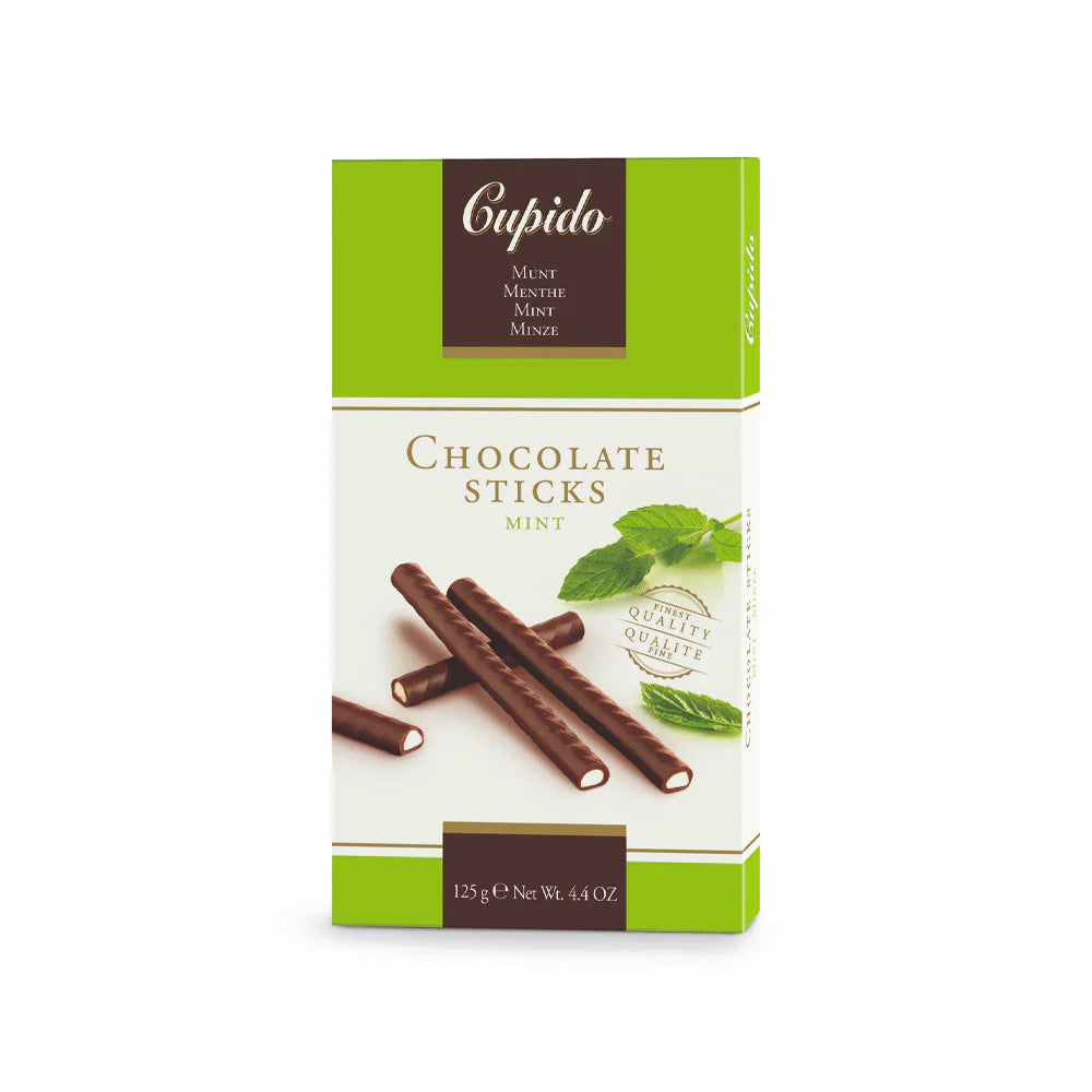 Cupido - Bâtonnets de chocolat à la menthe 125 grammes