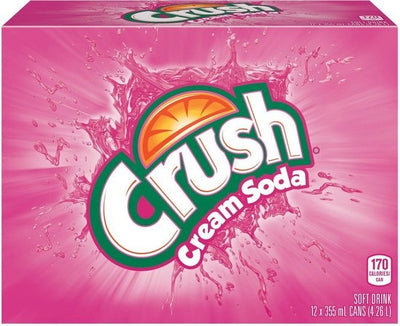Crush - Crème Soda 355 ml, paquet de 12