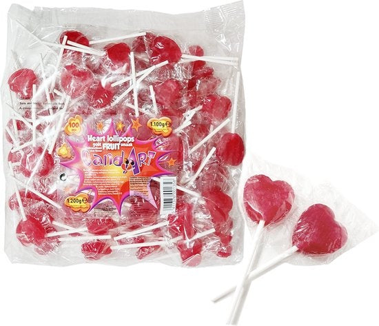 Heart Lollipops 100 Pièces*