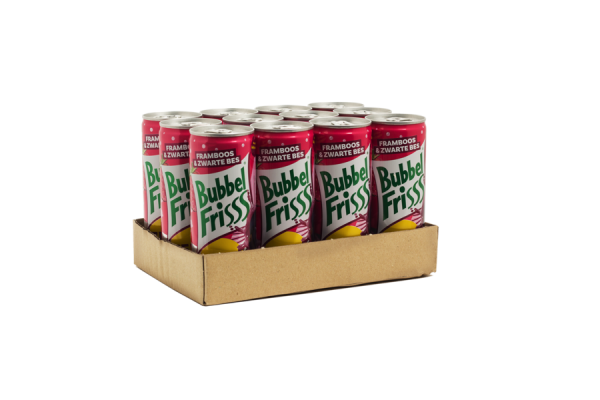 Bubbel Friss - Zero Framboos & Zwarte Bessen 250ml 12 Stück