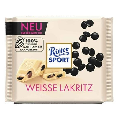 Ritter Sport - Weisse Lakritz/Witte Chocolat Met Réglisse 100 Gram