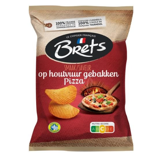 Brets - Op Houtvuur Gebakken Pizza Chips 125 Gram 10 Stuks
