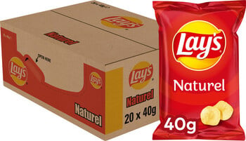 Lays Naturchips, 20 Beutel à 40 Gramm