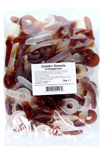 Bonbons dorés - Stylos Cola 1 kg