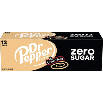 Dr Pepper - Zero Cream And Soda 355ml 12 Dosen ***THT 18-12-2025***