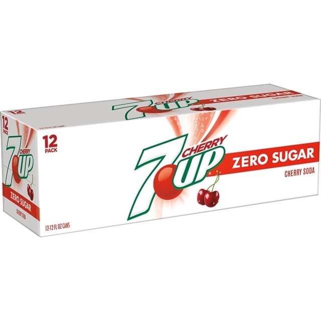 7UP - Cherry Zero Sugar 355ml 12 Canettes