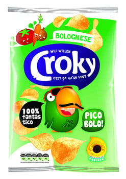 Croky Chips Bolognese, 100 Gramm, 12 Beutel
