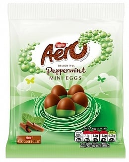 Aero - Mini œufs à la menthe poivrée 70 grammes
