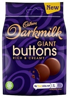 Cadbury - Boutons de chocolat au lait noir 90 grammes