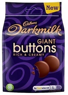 Cadbury - Boutons de chocolat au lait noir 105 grammes