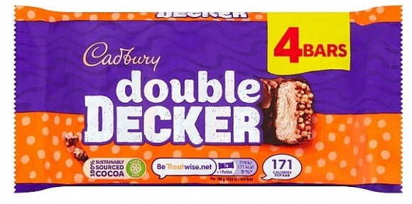 Cadbury - Double Deckr, paquet de 4, 149 grammes