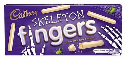 Cadbury - Weiße Schokoladen-Skelettfinger 114 Gramm