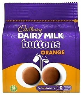 Cadbury - Buttons Dairy Milk Orange 85 grammes