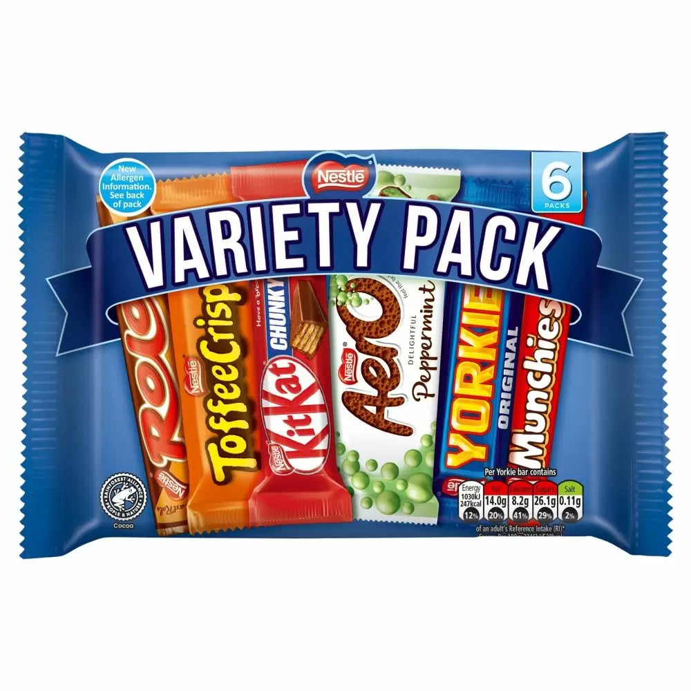 Nestlé - Assortiment de 6 barres chocolatées (264 g)