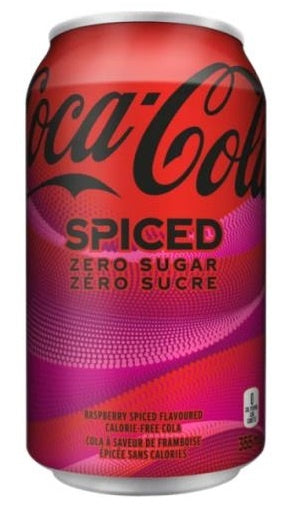 Coca-Cola – Himbeer-Gewürz, zuckerfrei, 355 ml
