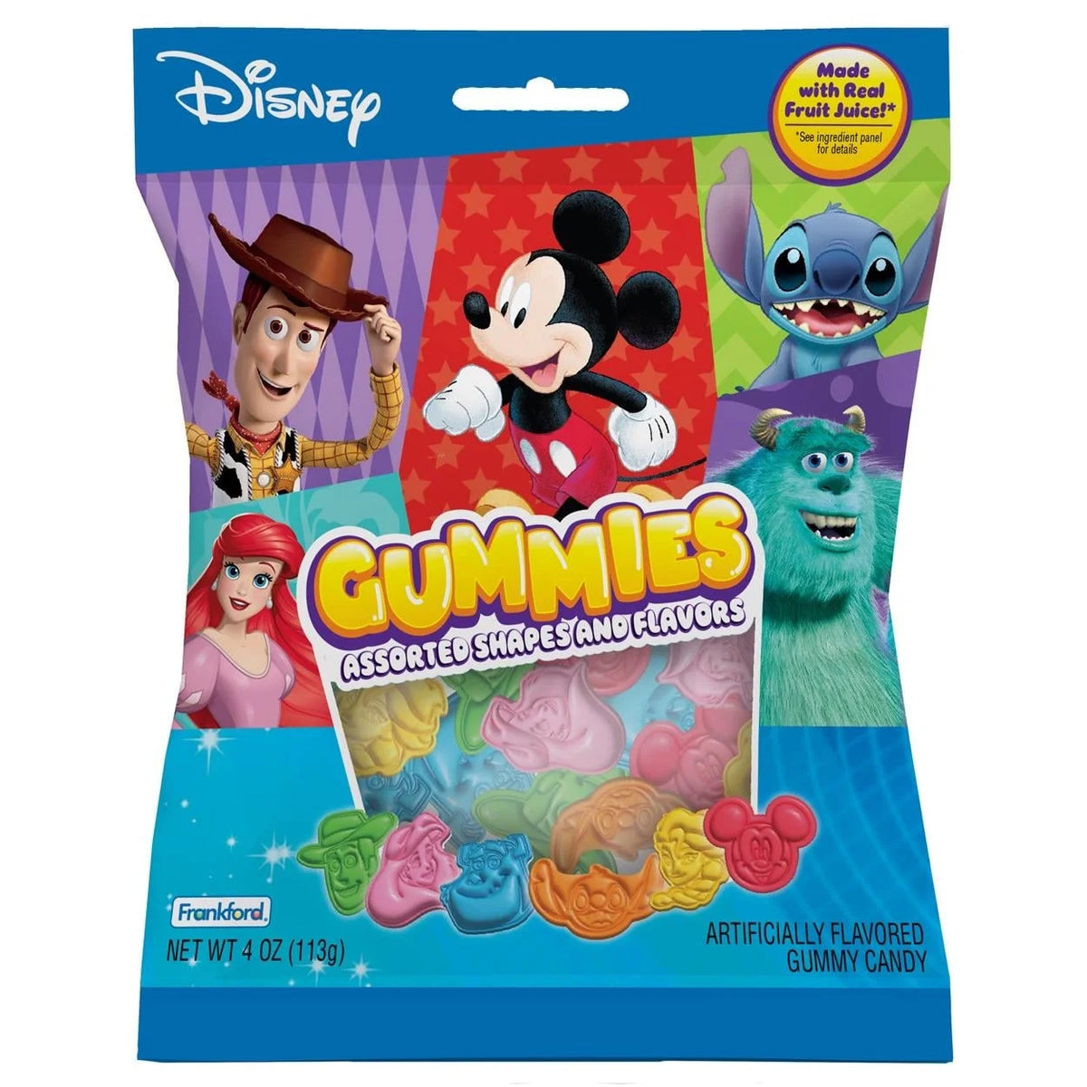 Disney - Bonbons gélifiés de formes et de saveurs assorties 113 grammes