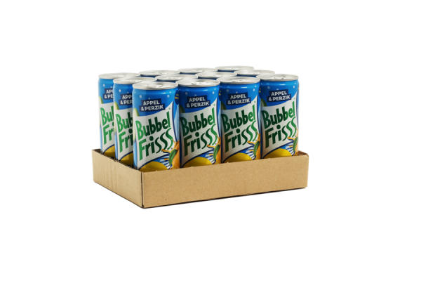 Bubbel Friss - Zero Appel & Perzik 250ml 12 Stuks