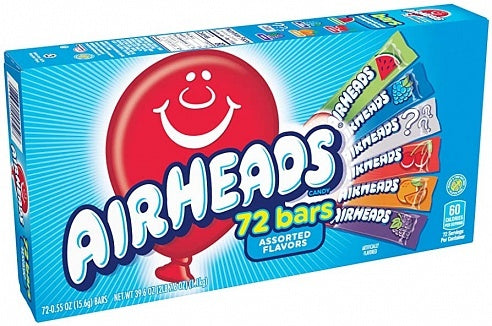 Airheads - Barres assorties, paquet de 72, 1150 grammes