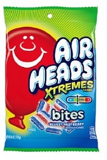 Airheads - Xtreme Bites Blaue Himbeere, 170 Gramm
