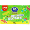 Amos - 4D Fruchtgummi-Bausteine, 100 Gramm
