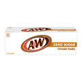 A&amp;W - Crème Soda Zéro Sucre 355 ml, Pack de 12