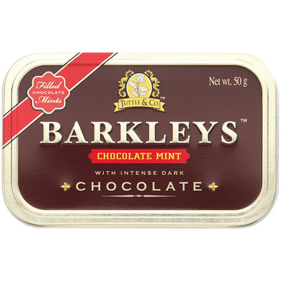 Barkleys - Boîte de chocolats à la menthe, chocolat noir intense, 50 grammes