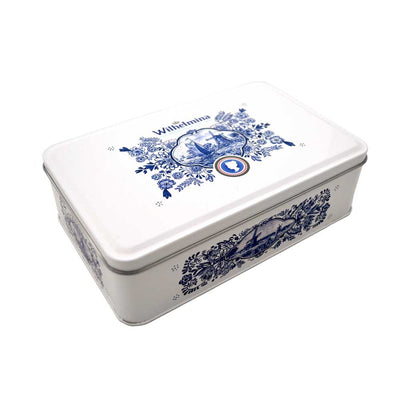 Fortune - Boîte en métal bleu de Delft Wilhelmina remplie de 500 grammes de menthe poivrée