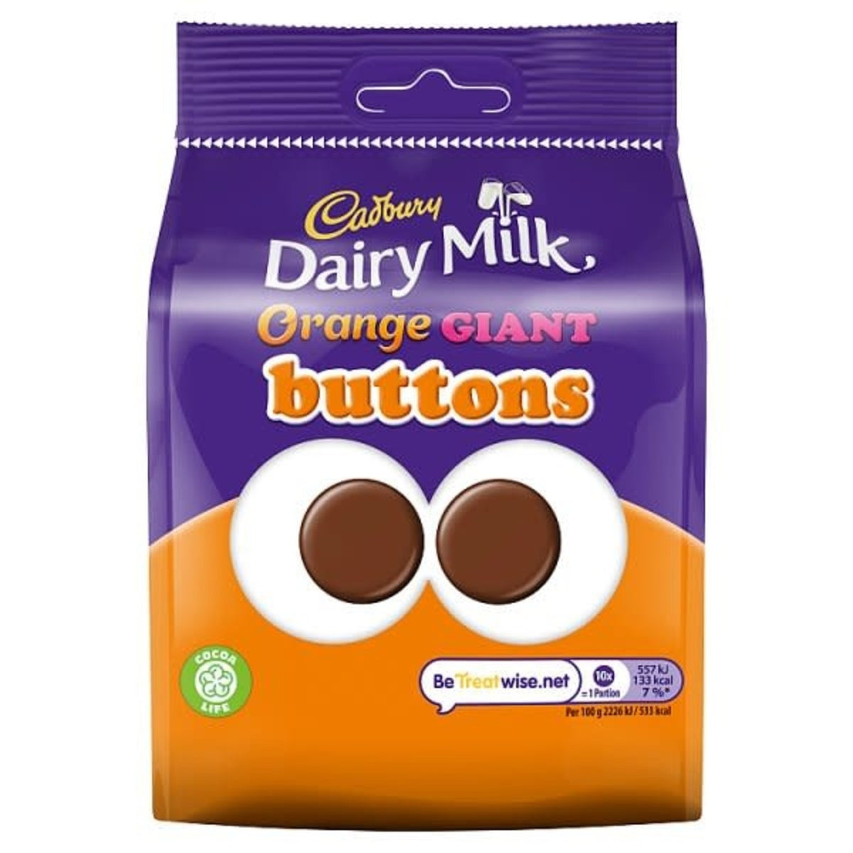 Cadbury - Giant Buttons Orange 110 Gramm