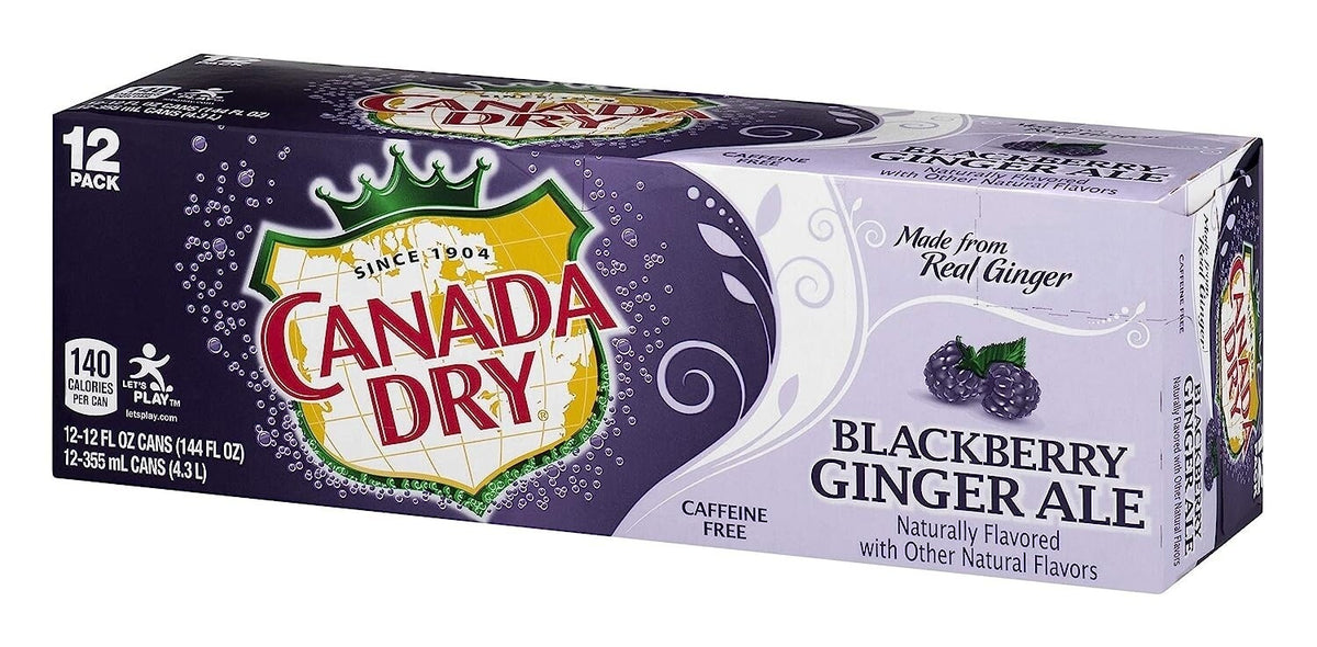 Canada Dry - Blackberry Ginger Ale 355ml 12 Canettes