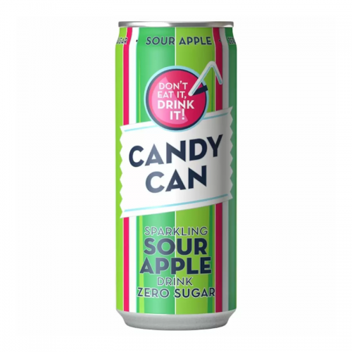 Candy Can - Boisson pétillante à la pomme verte sans sucre 330 ml