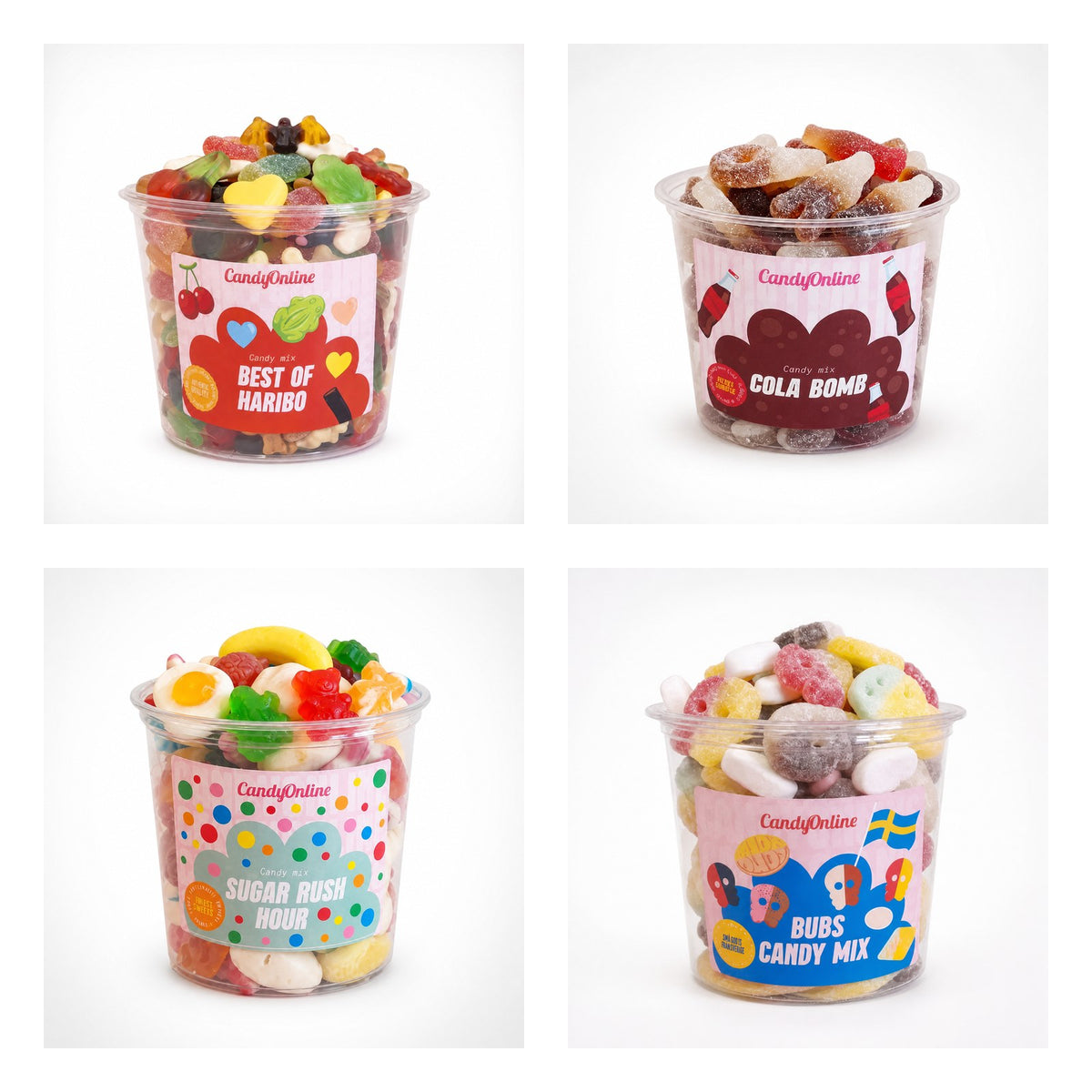 Candy Box proefpakket met 4 verschillende smaken