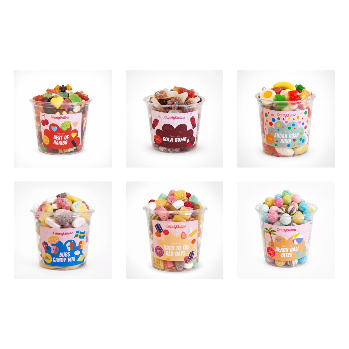Candy Box proefpakket met 6 verschillende smaken