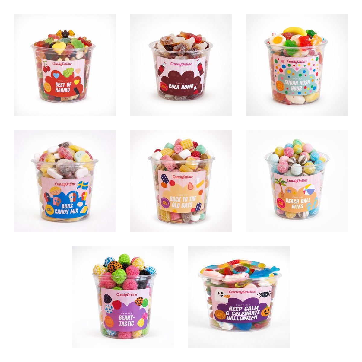 Candy Box proefpakket met 8 verschillende smaken