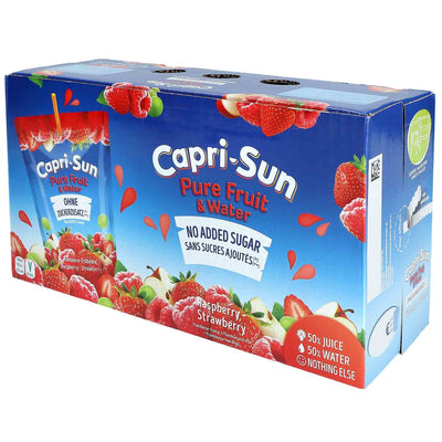 Capri-Sun – Pure Fruit & Water Himbeer-Erdbeere 200 ml 10er-Packung