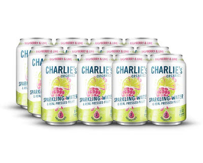 Charlie's - Natural Soda Sparkling Water Raspberry Lemon 330ml 12 Canettes